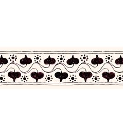 Ivy Chaplet Border Wallpaper by CommonRoom Wine Ivy Chaplet Border Wallpaper by CommonRoom Wine