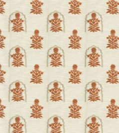 Jaipur Flower Fabric by JORO J2-Rust/Latte Jaipur Flower Fabric by JORO J2-Rust/Latte