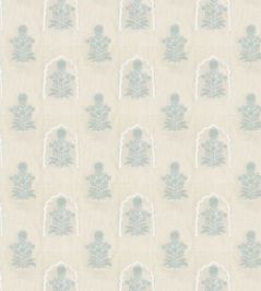 Jaipur Flower Fabric by JORO J4-Cream/Sky Jaipur Flower Fabric by JORO J4-Cream/Sky