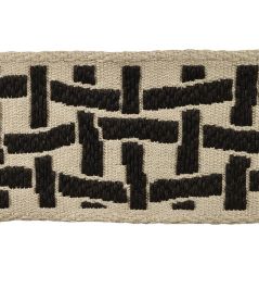 Jakarta Jacquard Braid 80mm Trimming by Houles Ebene Jakarta Jacquard Braid 80mm Trimming by Houles Ebene
