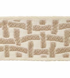 Jakarta Jacquard Braid 80mm Trimming by Houles Roseau Jakarta Jacquard Braid 80mm Trimming by Houles Roseau