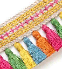 Jamboree Fringe Trim by Christopher Farr Cloth Hot Pink Jamboree Fringe Trim by Christopher Farr Cloth Hot Pink