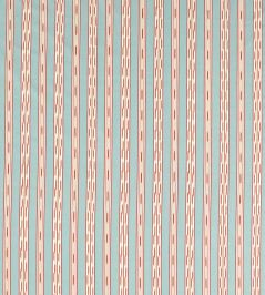 Jamdani Stripe Fabric by Sanderson Mineral/Coral Jamdani Stripe Fabric by Sanderson Mineral/Coral