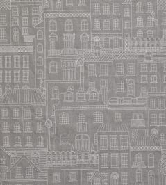 Berkeley Square Fabric by James Hare Grey Berkeley Square Fabric by James Hare Grey