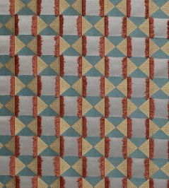 Charleston Fabric by James Hare Teal/Orange Charleston Fabric by James Hare Teal/Orange