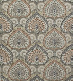 Fitzrovia Fabric by James Hare Blue Multi Fitzrovia Fabric by James Hare Blue Multi