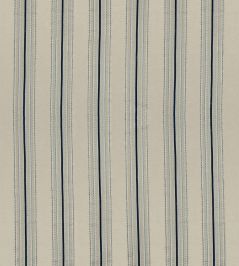Ceylon Stripe Fabric by James Hare Natural / Indigo Ceylon Stripe Fabric by James Hare Natural / Indigo