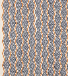 Zhiri Fabric by Jane Churchill Indigo/Orange Zhiri Fabric by Jane Churchill Indigo/Orange