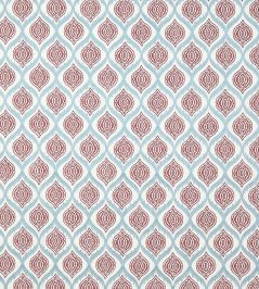 Avani Fabric by Jane Churchill Red/Aqua Avani Fabric by Jane Churchill Red/Aqua