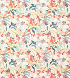 Hot House Fabric by Jane Churchill Red/Aqua Hot House Fabric by Jane Churchill Red/Aqua