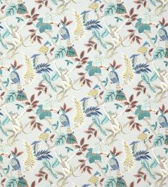 Indira Fabric by Jane Churchill Teal Indira Fabric by Jane Churchill Teal