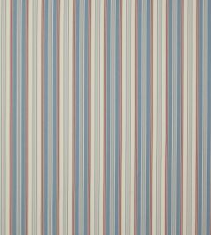Hopwell Stripe Fabric by Jane Churchill Blue/Red Hopwell Stripe Fabric by Jane Churchill Blue/Red