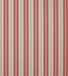 Hopwell Stripe Fabric by Jane Churchill Red Hopwell Stripe Fabric by Jane Churchill Red