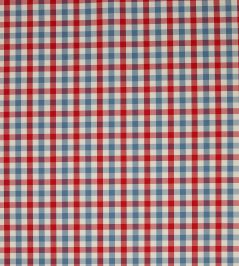 Kali Check Fabric by Jane Churchill Red/Blue Kali Check Fabric by Jane Churchill Red/Blue