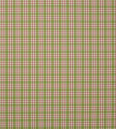Talla Check Fabric by Jane Churchill Green/Pink Talla Check Fabric by Jane Churchill Green/Pink
