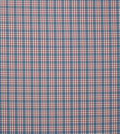 Talla Check Fabric by Jane Churchill Blue/Red Talla Check Fabric by Jane Churchill Blue/Red