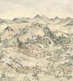 Japanese Chinoiserie Mural by Cole & Son Antique Japanese Chinoiserie Mural by Cole & Son Antique
