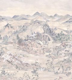 Japanese Chinoiserie Mural by Cole & Son Sand Japanese Chinoiserie Mural by Cole & Son Sand