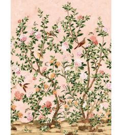 Jardin Bloom Mural by Thibaut Pink Jardin Bloom Mural by Thibaut Pink