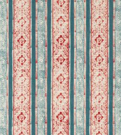 Jari Fabric by Jane Churchill Blue/Red Jari Fabric by Jane Churchill Blue/Red