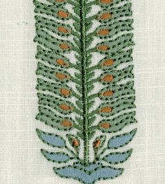 Jasmine Stripe Fabric by JORO Sage Jasmine Stripe Fabric by JORO Sage
