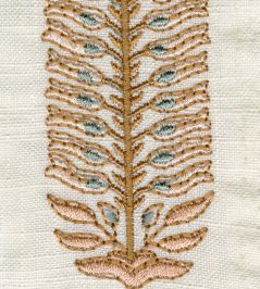 Jasmine Stripe Fabric by JORO Terracotta Jasmine Stripe Fabric by JORO Terracotta