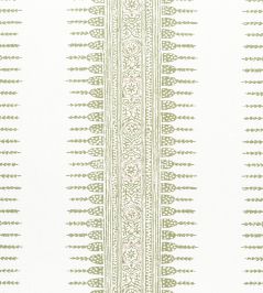 Javanese Stripe Fabric by Anna French Green and White Javanese Stripe Fabric by Anna French Green and White