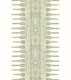 Javanese Stripe Wallpaper by Anna French Green/White Javanese Stripe Wallpaper by Anna French Green/White