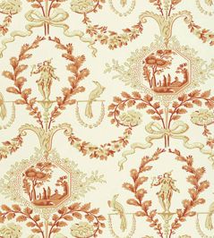 Jester Arabesque Wallpaper by Schumacher Terra Cotta Jester Arabesque Wallpaper by Schumacher Terra Cotta