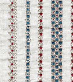Jewel Stripe Fabric by JORO J1-Ruby/Teal Jewel Stripe Fabric by JORO J1-Ruby/Teal