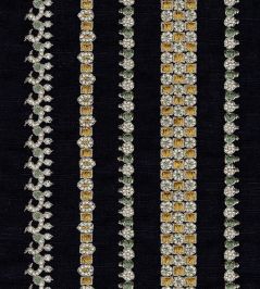 Jewel Stripe Fabric by JORO J3-Black/Emerald Jewel Stripe Fabric by JORO J3-Black/Emerald