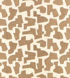 Jigsaw Fabric by Zinc Tobacco Jigsaw Fabric by Zinc Tobacco