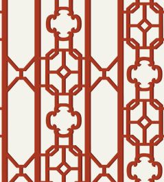 Joanna Fret Wallpaper by Scalamandre Lacquer Red Joanna Fret Wallpaper by Scalamandre Lacquer Red