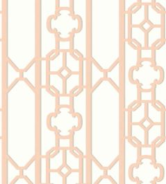 Joanna Fret Wallpaper by Scalamandre Peach Joanna Fret Wallpaper by Scalamandre Peach
