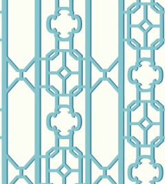 Joanna Fret Wallpaper by Scalamandre Turquoise Joanna Fret Wallpaper by Scalamandre Turquoise