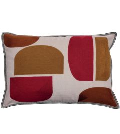 Jojoba Cushion 40 x 60cm by Maison Casamance Naturel Grenat Jojoba Cushion 40 x 60cm by Maison Casamance Naturel Grenat
