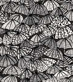 Jolly Brollies Wallpaper by Ohpopsi Noir Jolly Brollies Wallpaper by Ohpopsi Noir