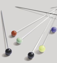 Glass Headed Pins Multi Glass Headed Pins Multi