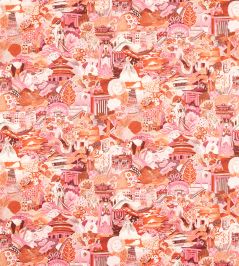 Journey of Discovery Fabric by Harlequin Paprika / Fuschia / Fig Blossom Journey of Discovery Fabric by Harlequin Paprika / Fuschia / Fig Blossom