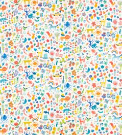 Joy of Life Fabric by Villa Nova Orange Joy of Life Fabric by Villa Nova Orange