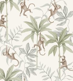 Jungle Friends Wallpaper by Borastapeter Ecru Jungle Friends Wallpaper by Borastapeter Ecru