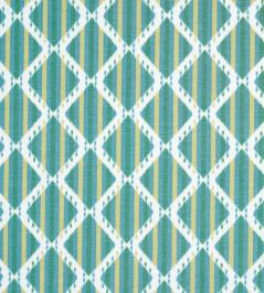 Kai Striped Ikat Fabric by Schumacher Green Kai Striped Ikat Fabric by Schumacher Green