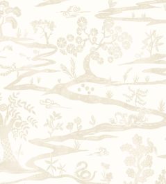 Kaiwa Wallpaper by Ohpopsi Lace White Kaiwa Wallpaper by Ohpopsi Lace White