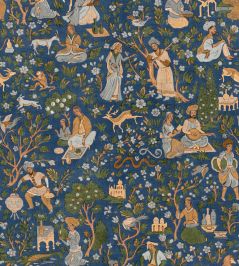 Kalamkari Wallpaper by Coordonne Indigo Kalamkari Wallpaper by Coordonne Indigo