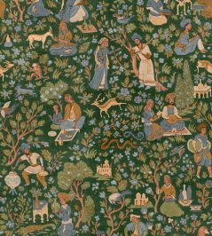 Kalamkari Wallpaper by Coordonne Pistachio Kalamkari Wallpaper by Coordonne Pistachio