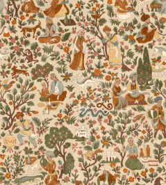 Kalamkari Wallpaper by Coordonne Stone Kalamkari Wallpaper by Coordonne Stone