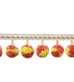 Kaleidoscope Pom Pom Fringe Trimming by Samuel & Sons Fiesta Kaleidoscope Pom Pom Fringe Trimming by Samuel & Sons Fiesta
