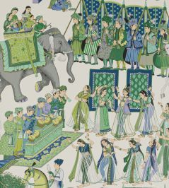 Kalinda Wallpaper by Manuel Canovas Bleu de Prusse Kalinda Wallpaper by Manuel Canovas Bleu de Prusse