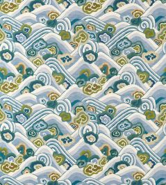 Kanagawa Fabric by Harlequin Sky/Forest Kanagawa Fabric by Harlequin Sky/Forest