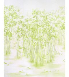 Kanji Panel Set Mural by Schumacher Green Kanji Panel Set Mural by Schumacher Green